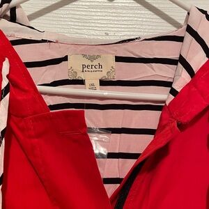 Blu Pepper Pink and Black Striped Top